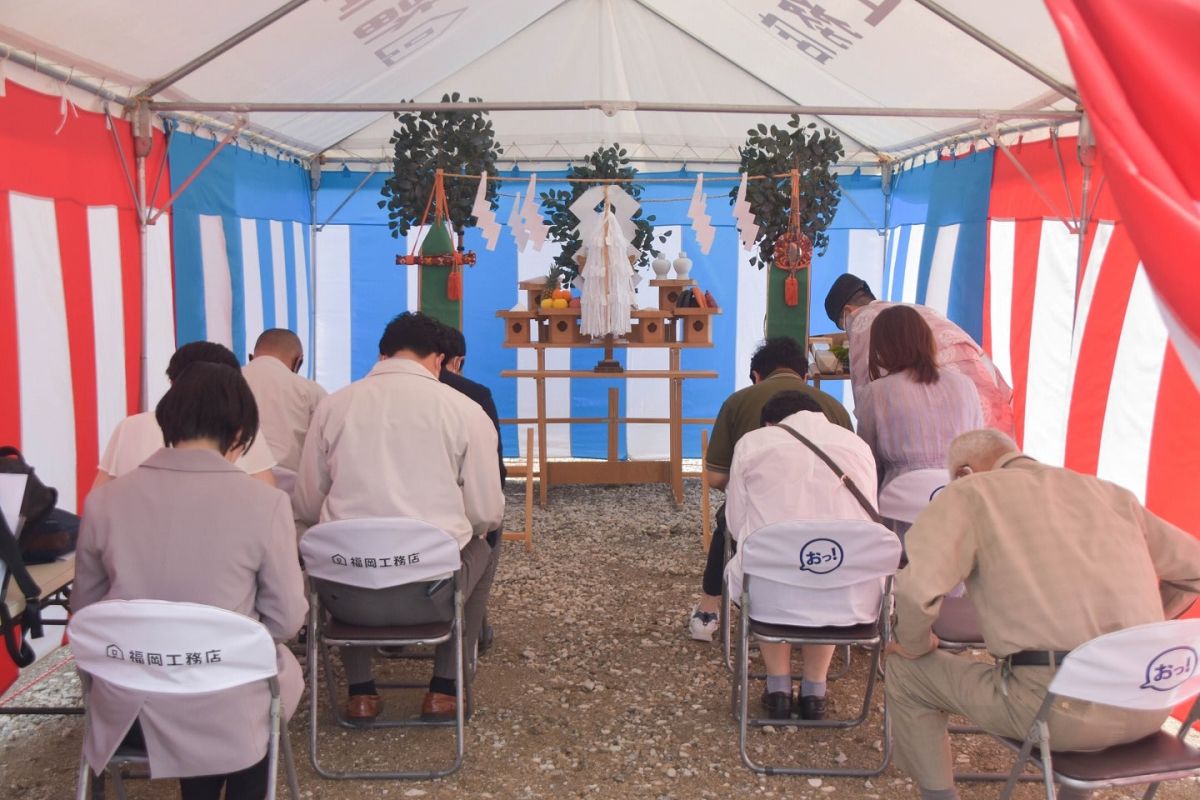 福岡県筑紫野市12　注文住宅建築現場リポート①　～地鎮祭〜