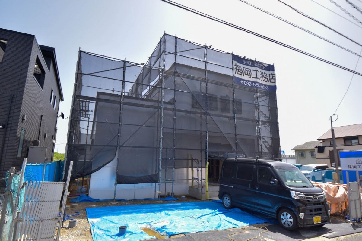 福岡県北九州市若松区03　注文住宅建築現場リポート⑥　～木工事・床材施工～