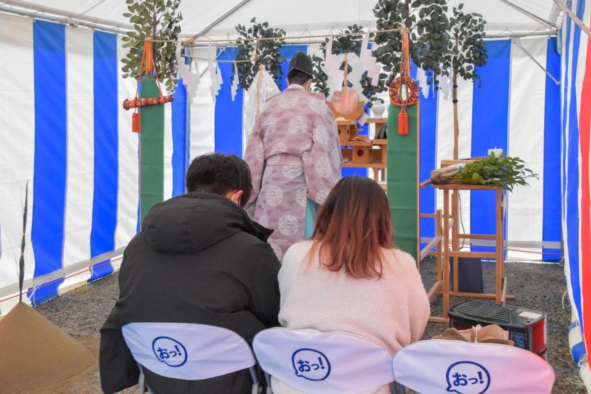 福岡県飯塚市有安字鳥羽01　注文住宅建築現場リポート①　～地鎮祭～