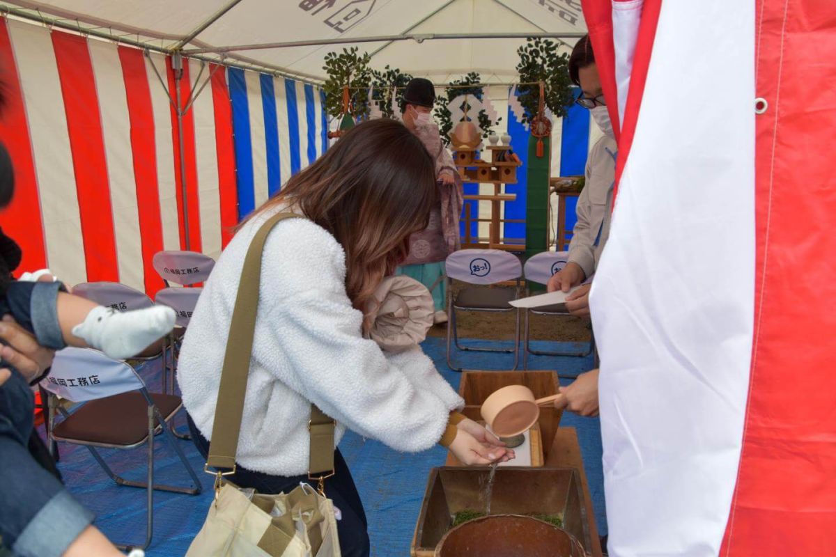 福岡県飯塚市有安字鳥羽01　注文住宅建築現場リポート①　～地鎮祭～