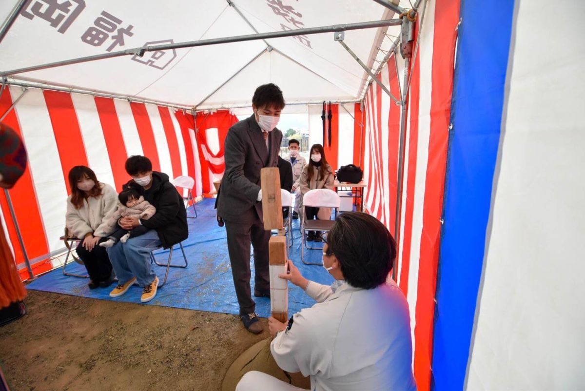 福岡県飯塚市有安字鳥羽01　注文住宅建築現場リポート①　～地鎮祭～