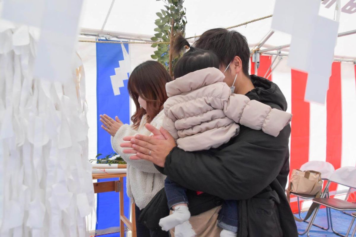 福岡県飯塚市有安字鳥羽01　注文住宅建築現場リポート①　～地鎮祭～