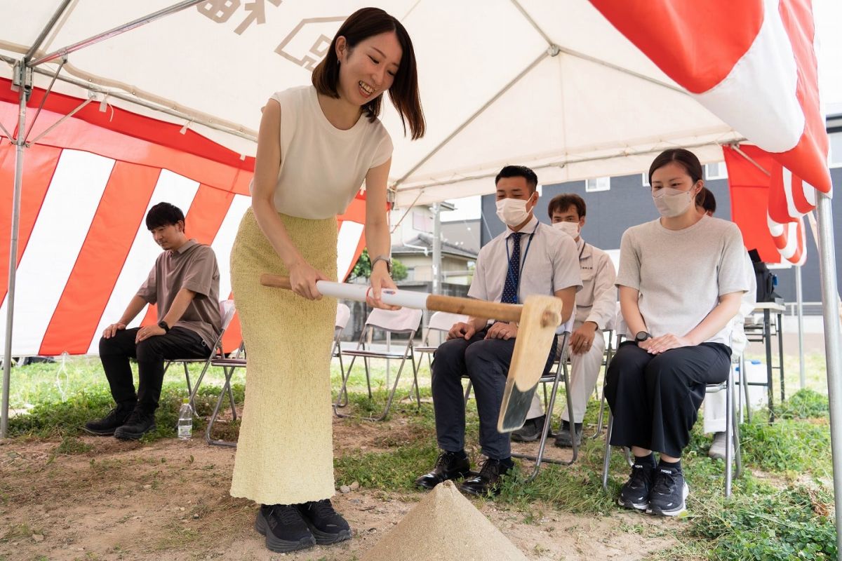 福岡県筑紫野市13　注文住宅建築現場リポート①　～地鎮祭〜