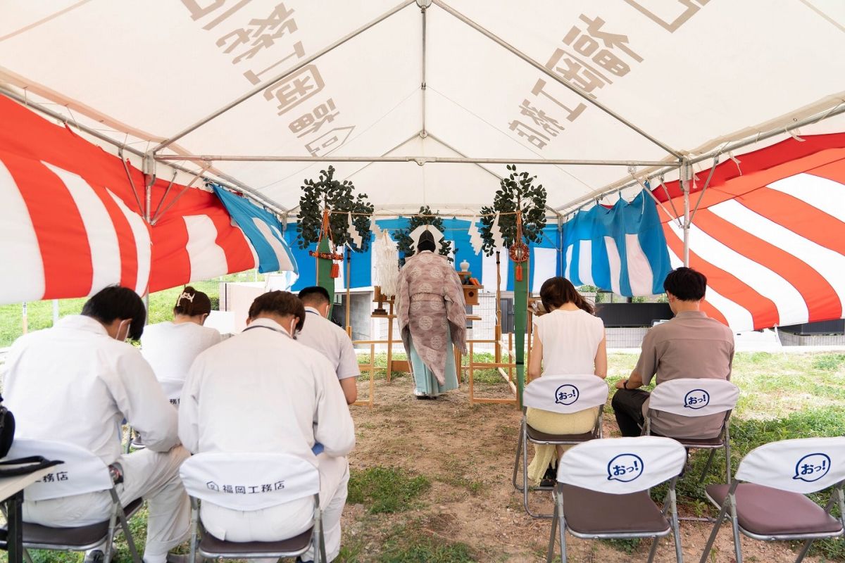 福岡県筑紫野市13　注文住宅建築現場リポート①　～地鎮祭〜