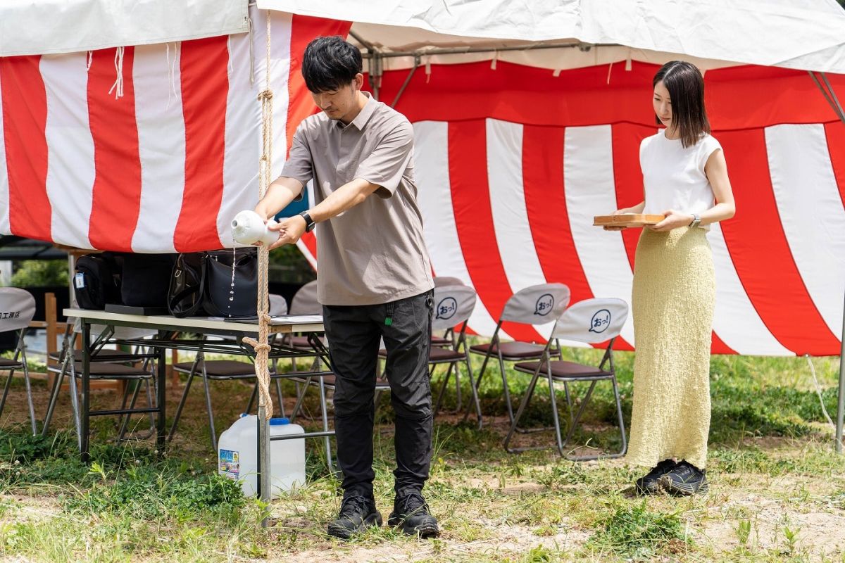 福岡県筑紫野市13　注文住宅建築現場リポート①　～地鎮祭〜