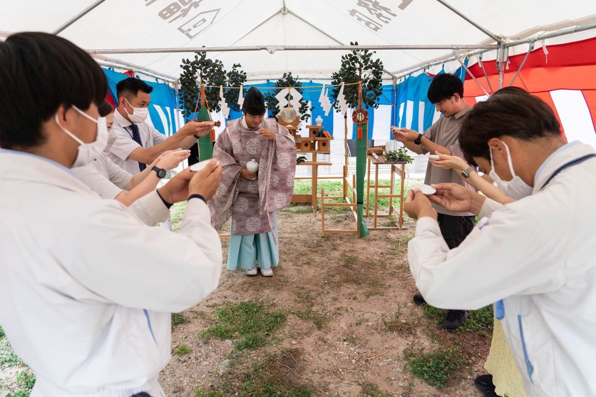 福岡県筑紫野市13　注文住宅建築現場リポート①　～地鎮祭〜