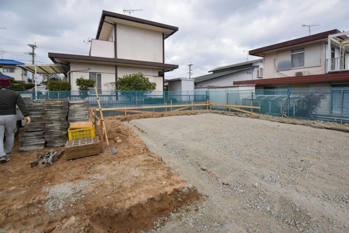 「糟屋郡志免町07」注文住宅現場リポート②【基礎工事】【砕石転圧】