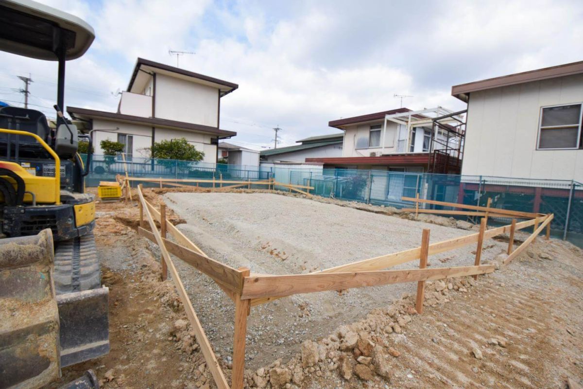 福岡県糟屋郡志免町07　注文住宅建築現場リポート②　～基礎工事・砕石転圧～