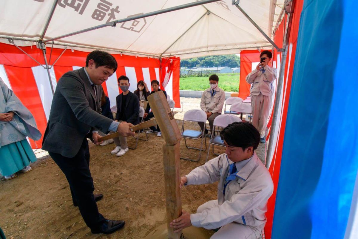 「鳥栖市01」注文住宅現場リポート①【地鎮祭】