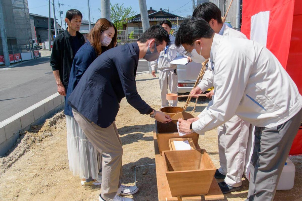 佐賀県鳥栖市01　注文住宅建築現場リポート①　～地鎮祭～