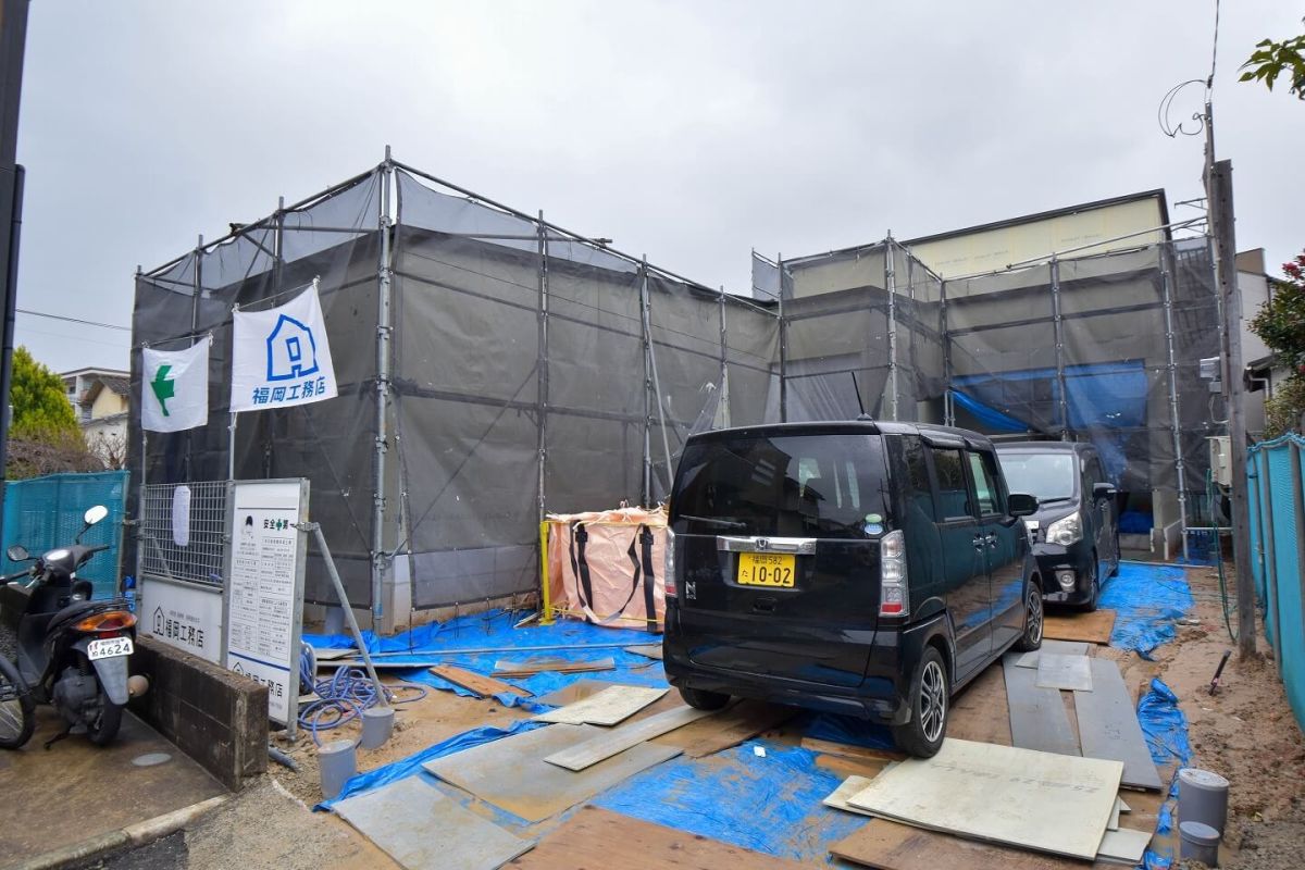「福岡市城南区09」注文住宅現場リポート⑤【木工事】【サッシ】