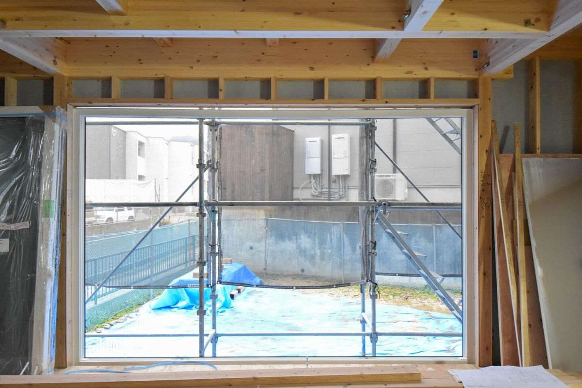 「福岡市城南区09」注文住宅現場リポート⑤【木工事】【サッシ】