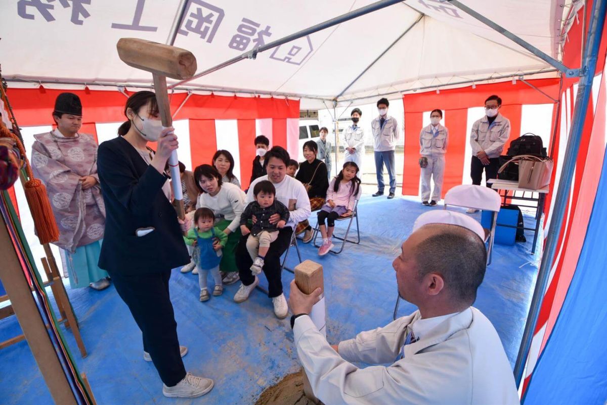 福岡市南区26　注文住宅建築現場リポート①　～地鎮祭～