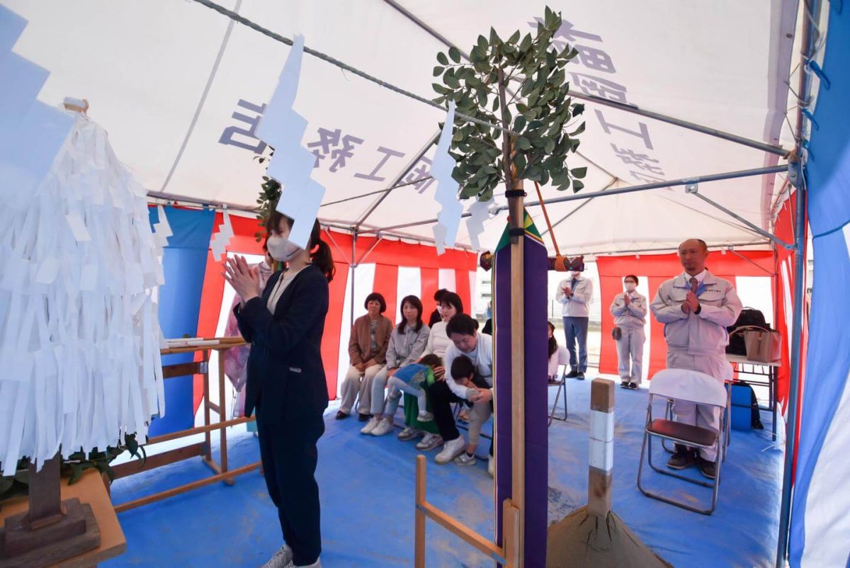 福岡市南区26　注文住宅建築現場リポート①　～地鎮祭～