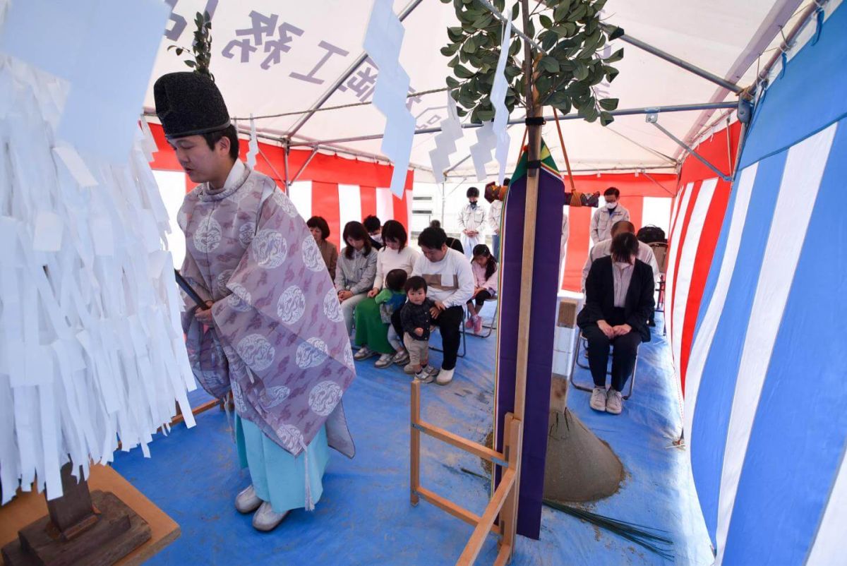 福岡市南区26　注文住宅建築現場リポート①　～地鎮祭～