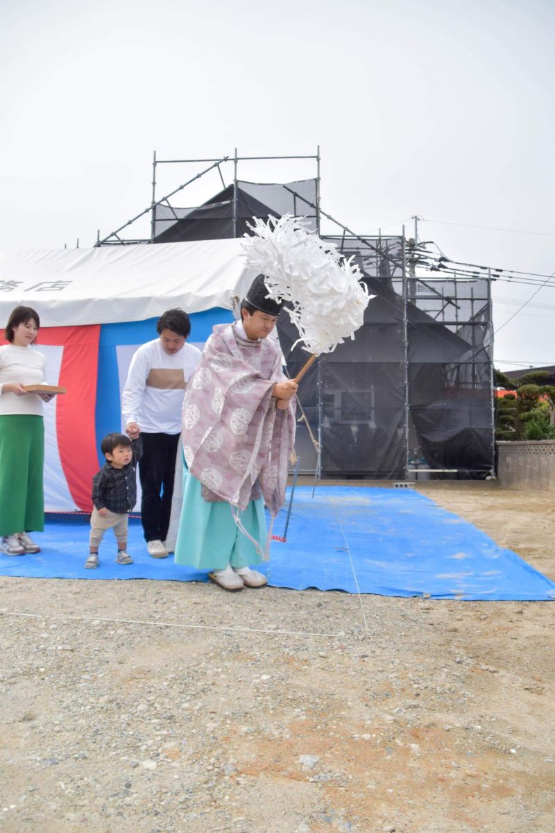 福岡市南区26　注文住宅建築現場リポート①　～地鎮祭～