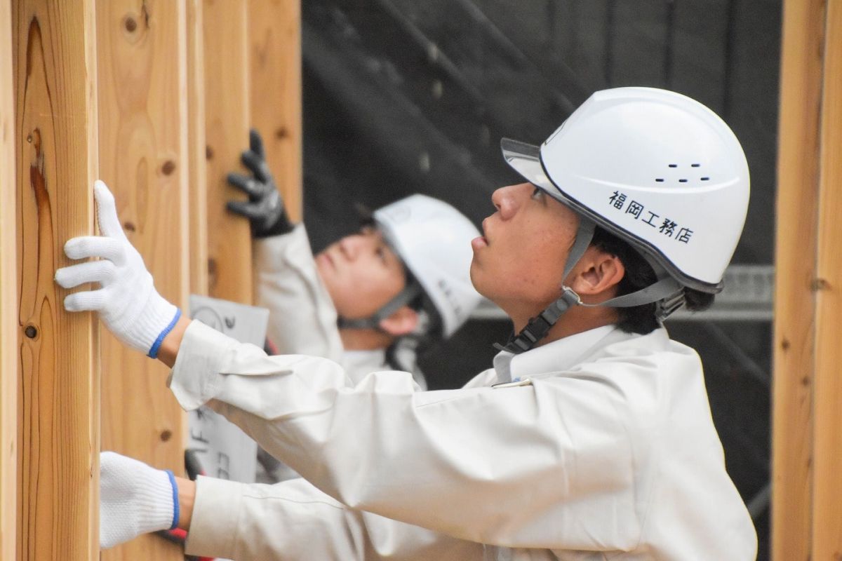 福岡県春日市11　注文住宅建築現場リポート③　～上棟式・1日目～