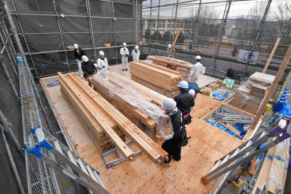 福岡県春日市11　注文住宅建築現場リポート③　～上棟式・1日目～