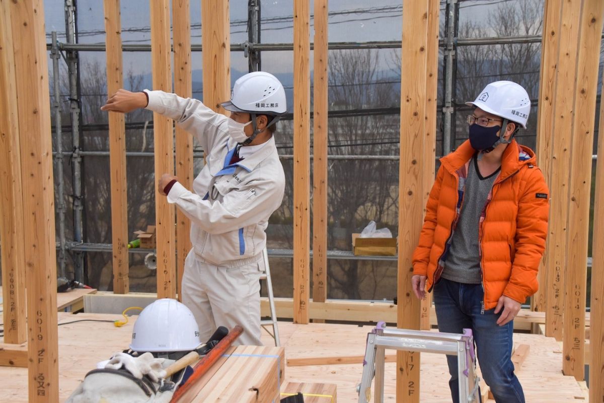 福岡県春日市11　注文住宅建築現場リポート③　～上棟式・1日目～