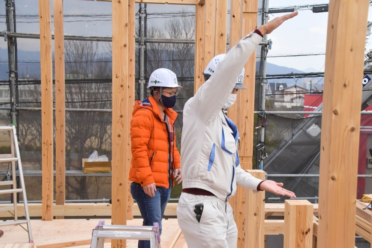 福岡県春日市11　注文住宅建築現場リポート③　～上棟式・1日目～