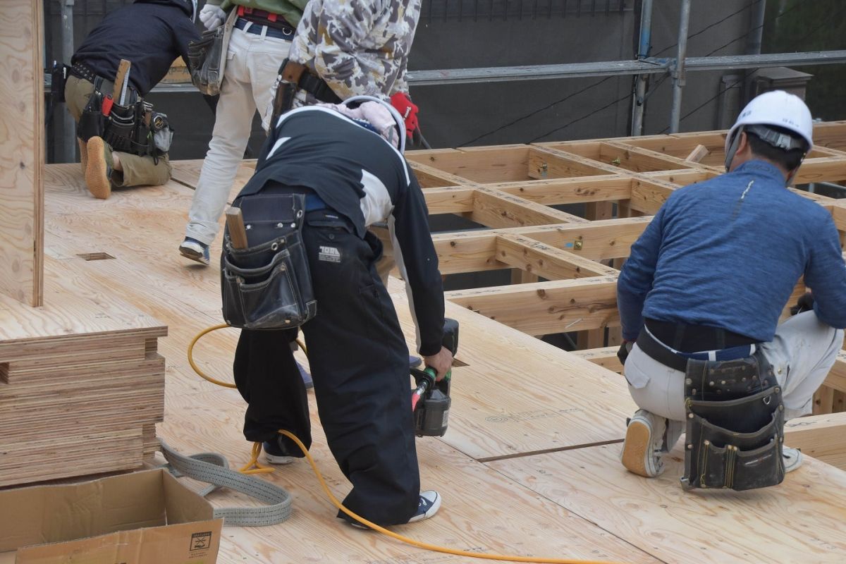 福岡県春日市11　注文住宅建築現場リポート③　～上棟式・1日目～