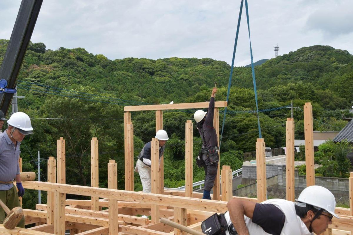 福岡県宗像市06　注文住宅建築現場リポート④　～上棟式・後半～