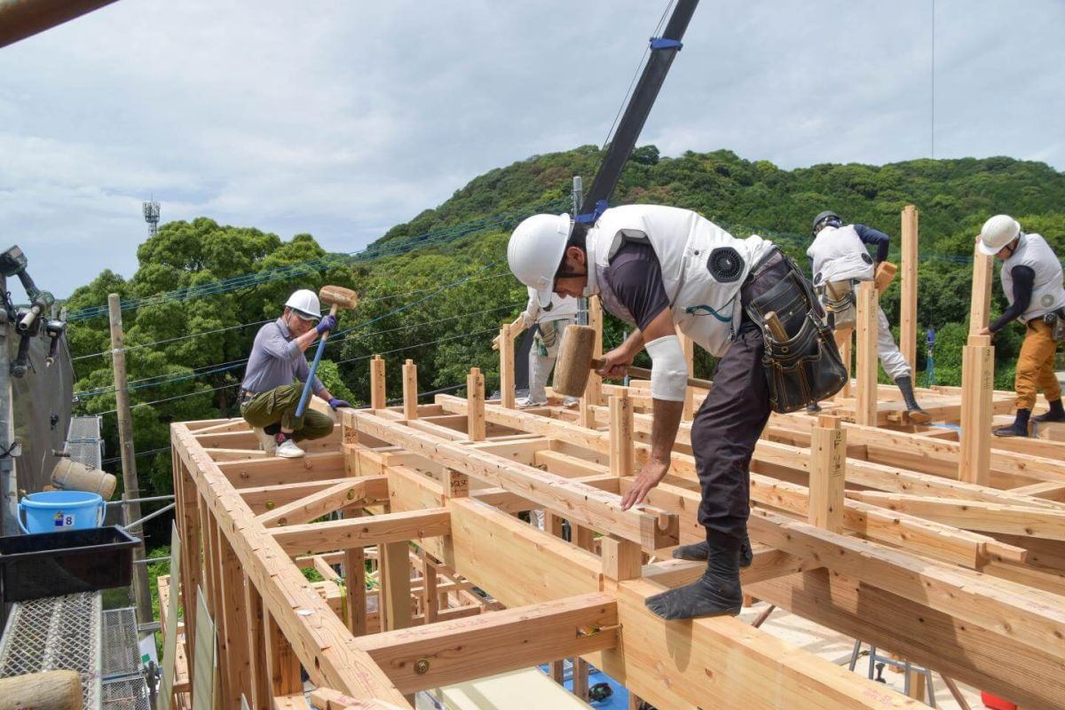 福岡県宗像市06　注文住宅建築現場リポート④　～上棟式・後半～