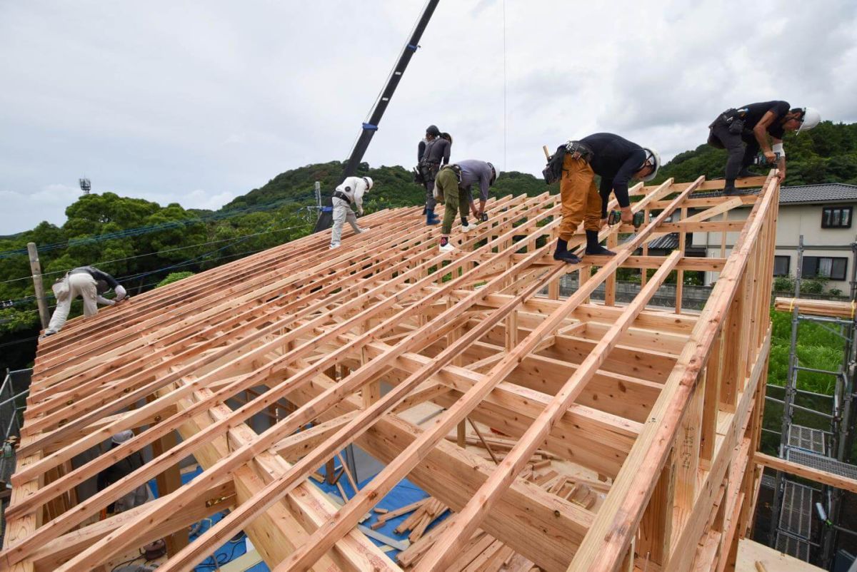 福岡県宗像市06　注文住宅建築現場リポート④　～上棟式・後半～