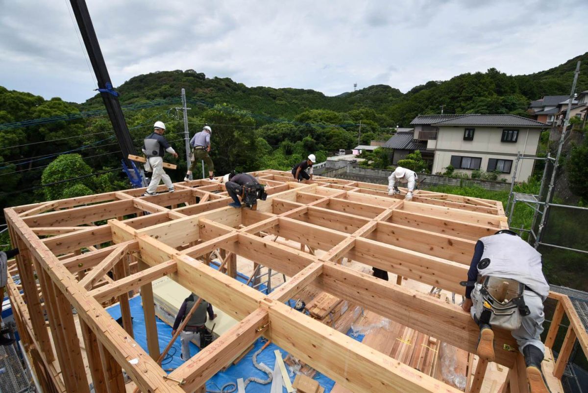 福岡県宗像市06　注文住宅建築現場リポート④　～上棟式・後半～