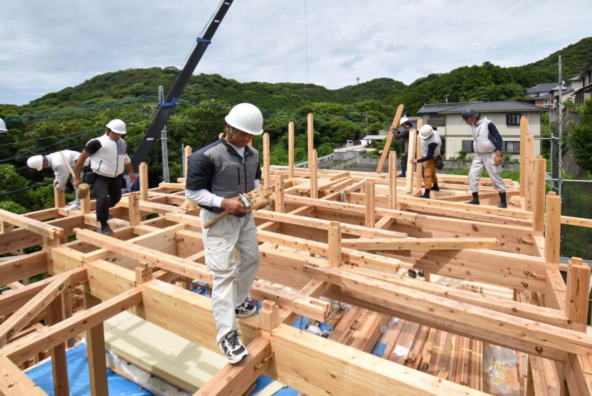 福岡県宗像市06　注文住宅建築現場リポート④　～上棟式・後半～