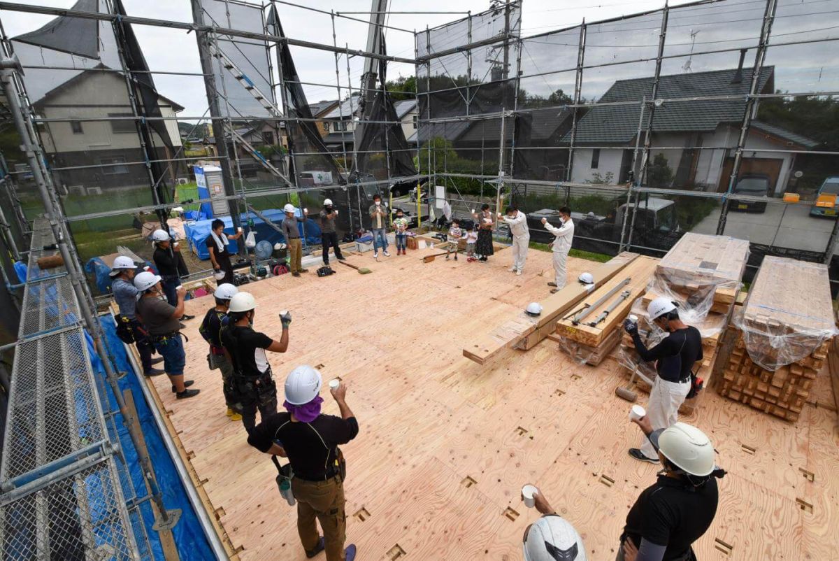 福岡県北九州市若松区01　注文住宅建築現場リポート③　～上棟式・前編～