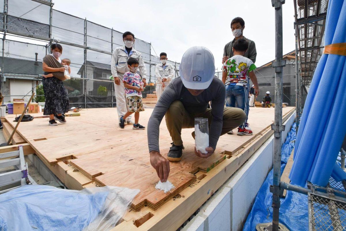 福岡県北九州市若松区01　注文住宅建築現場リポート③　～上棟式・前編～