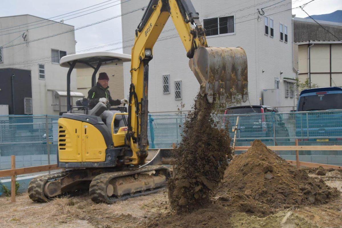 福岡県福岡市早良区09　注文住宅建築現場リポート②　～基礎工事・根切り～