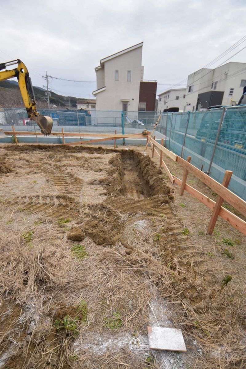 福岡県福岡市早良区09　注文住宅建築現場リポート②　～基礎工事・根切り～