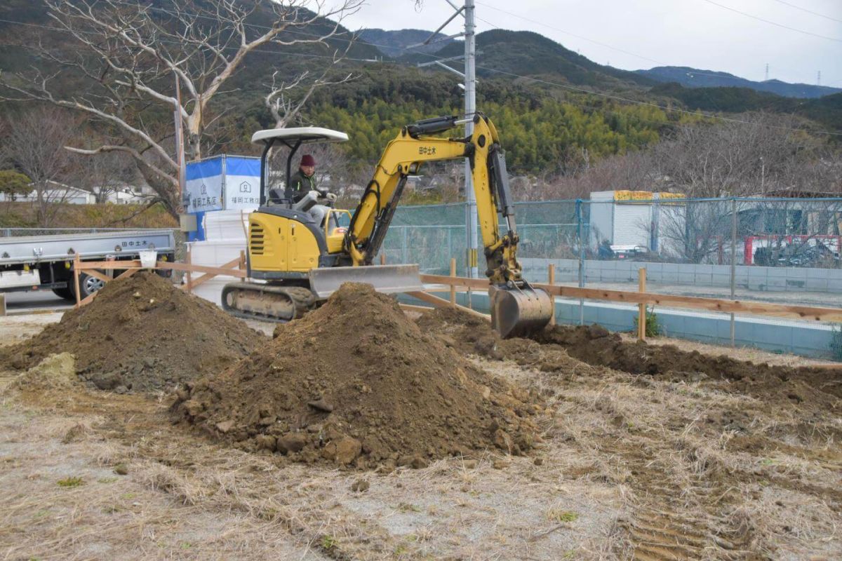 福岡県福岡市早良区09　注文住宅建築現場リポート②　～基礎工事・根切り～