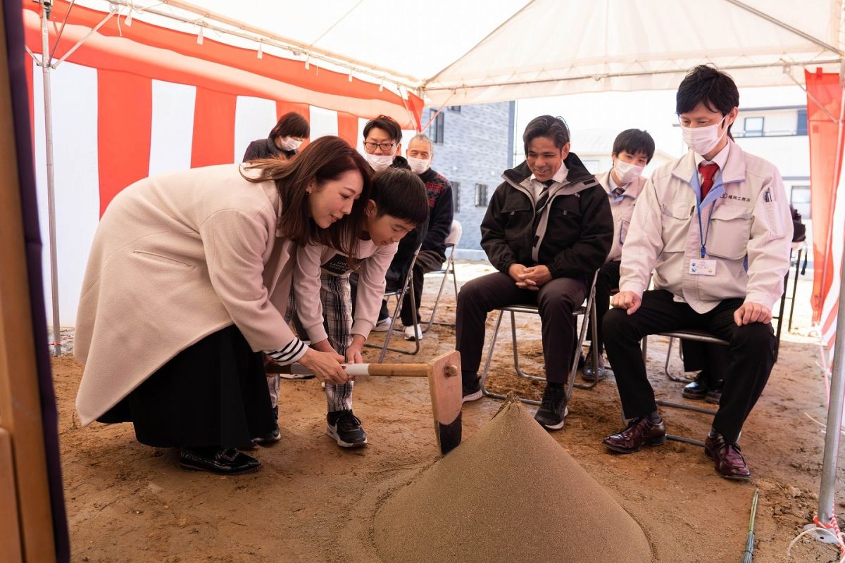 福岡県北九州市若松区03　注文住宅建築現場リポート①　～地鎮祭～