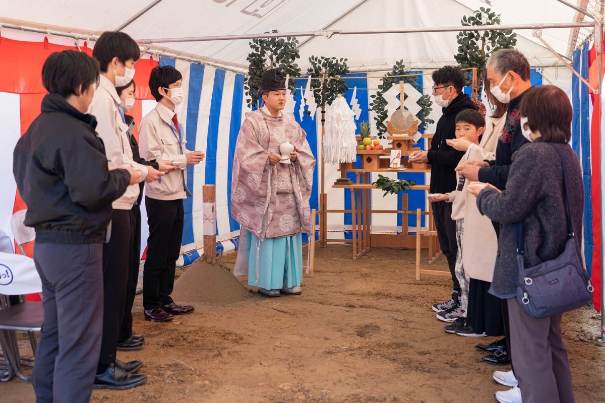 福岡県北九州市若松区03　注文住宅建築現場リポート①　～地鎮祭～