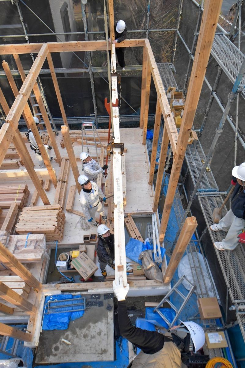 「福岡市南区三宅02」注文住宅現場リポート②【上棟式】