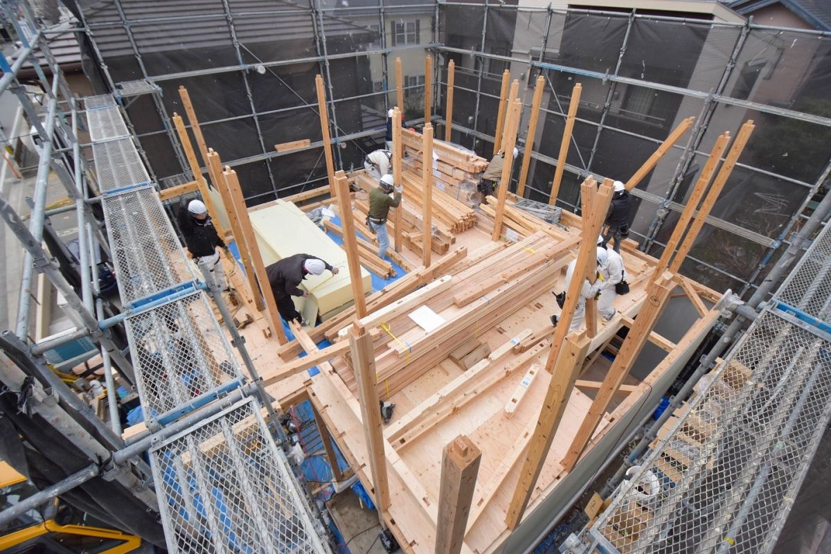 「福岡市南区三宅02」注文住宅現場リポート②【上棟式】