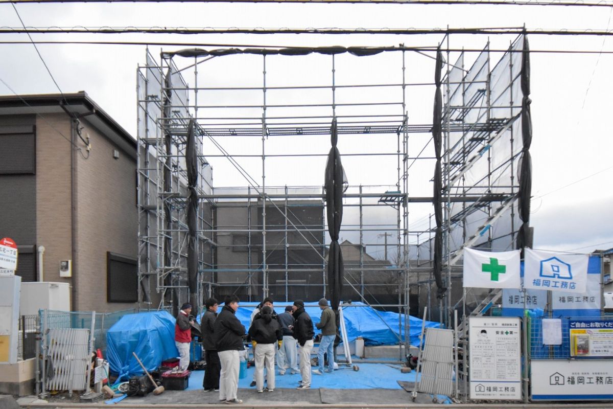 「福岡市南区三宅02」注文住宅現場リポート②【上棟式】