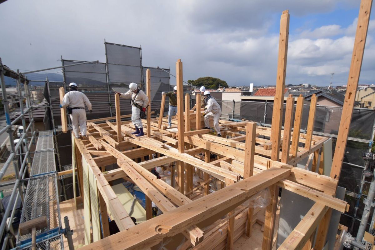 福岡県福岡市南区三宅02　注文住宅建築現場リポート②　～上棟式・前編～