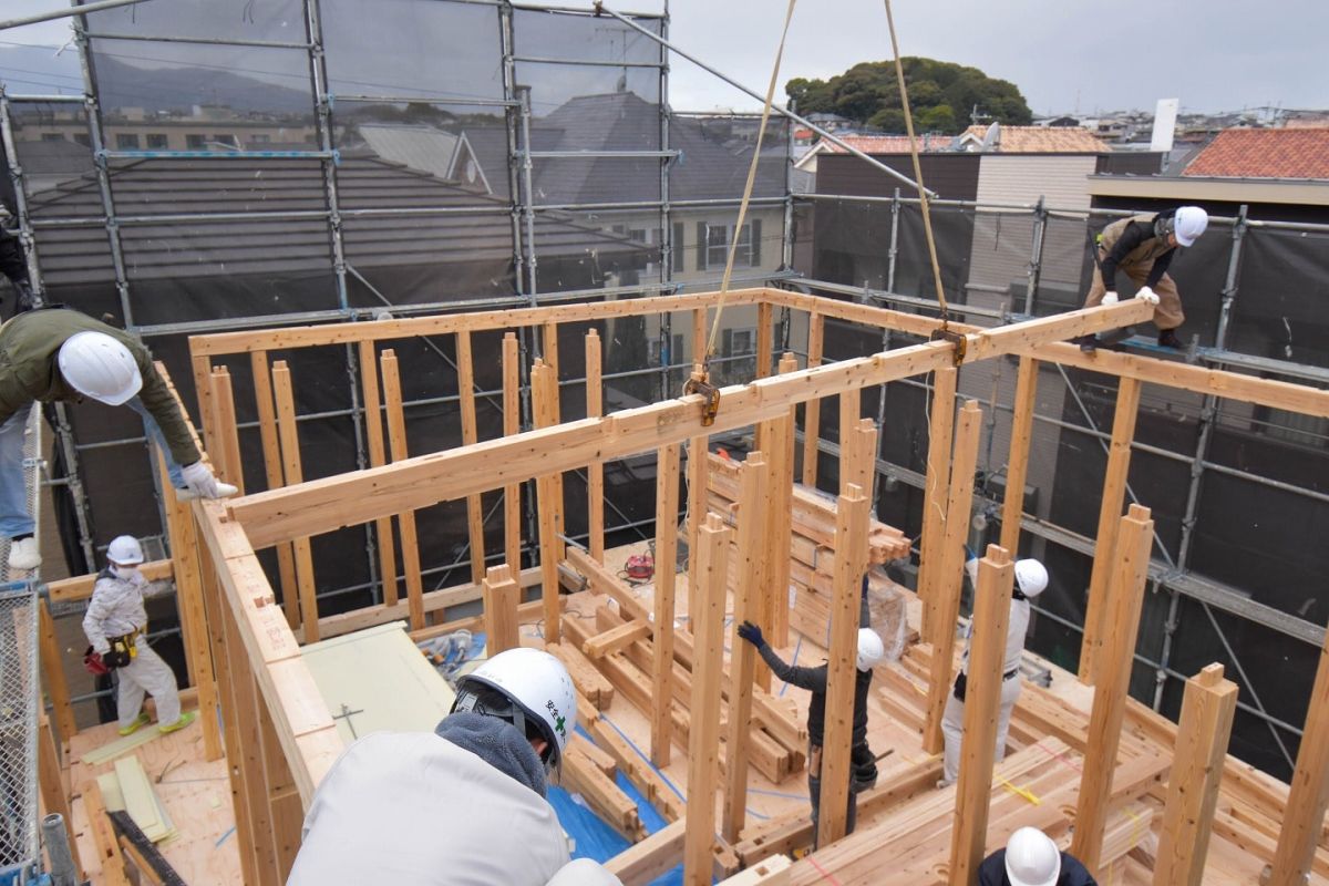 「福岡市南区三宅02」注文住宅現場リポート②【上棟式】