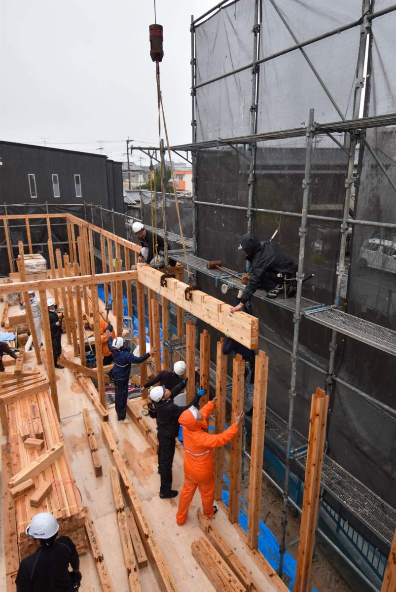 福岡県福岡市城南区09　注文住宅建築現場リポート③　～上棟式・前編～