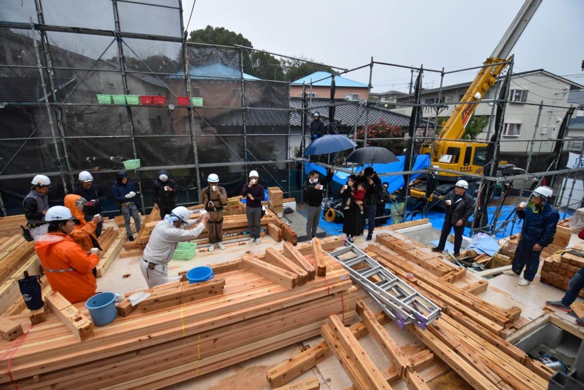 福岡県福岡市城南区09　注文住宅建築現場リポート③　～上棟式・前編～