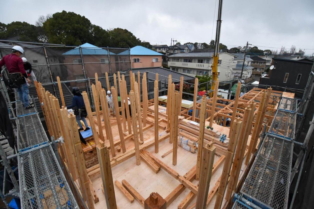 福岡県福岡市城南区09　注文住宅建築現場リポート③　～上棟式・前編～