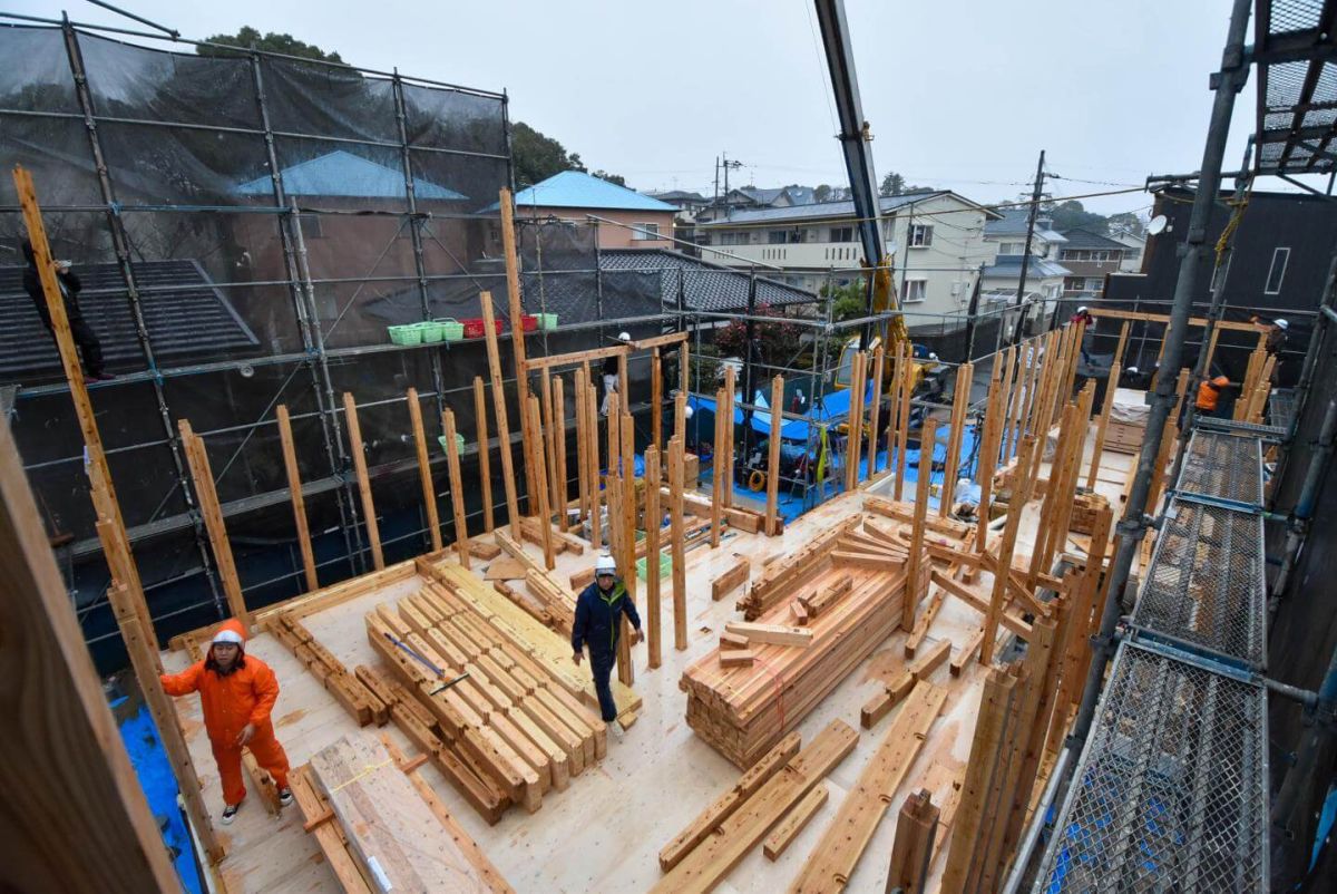 福岡県福岡市城南区09　注文住宅建築現場リポート③　～上棟式・前編～