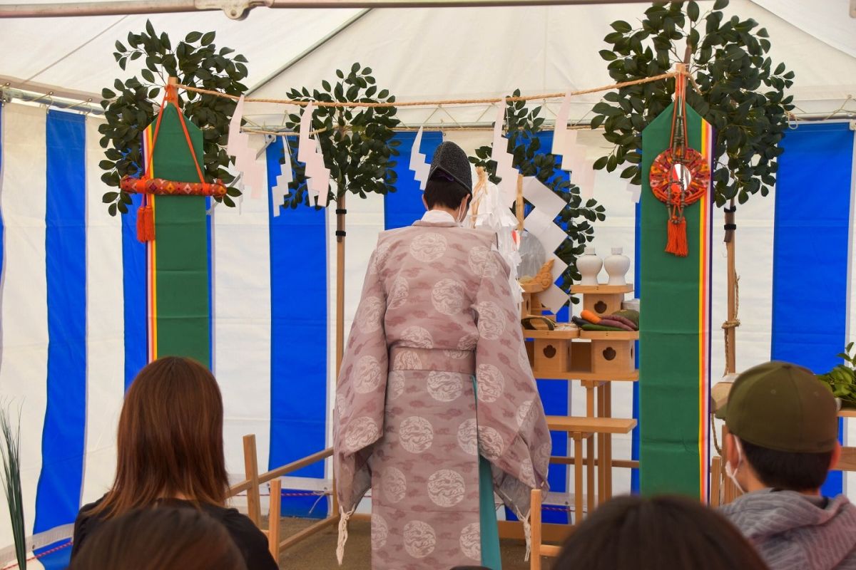 福岡県朝倉郡筑前町04　注文住宅建築現場リポート① ～地鎮祭～