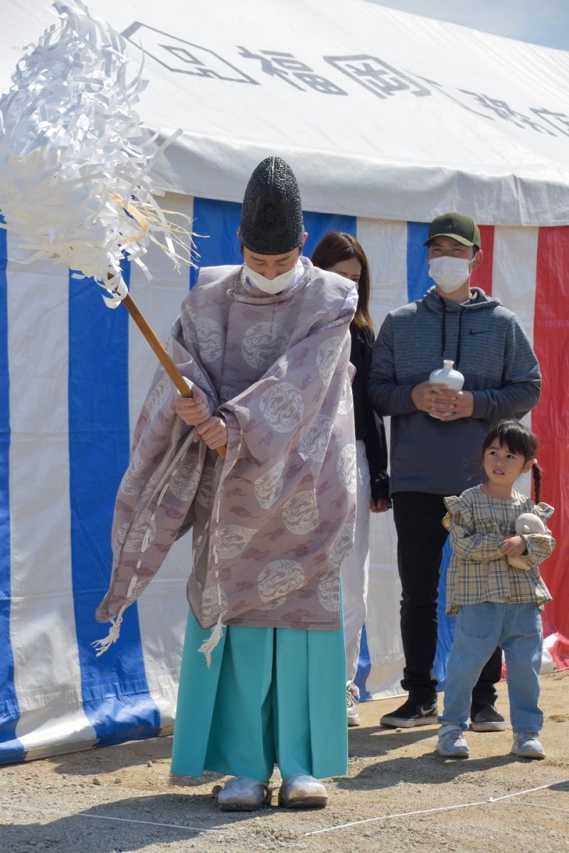 福岡県朝倉郡筑前町04　注文住宅建築現場リポート① ～地鎮祭～