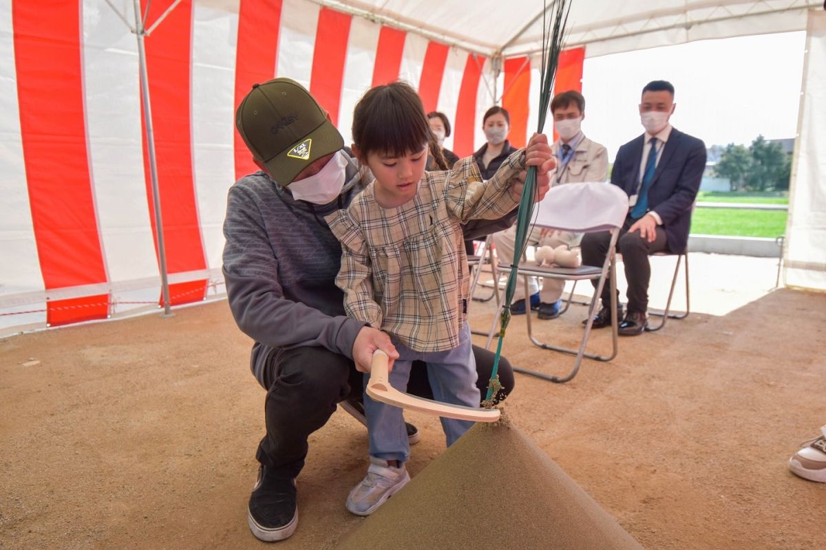 福岡県朝倉郡筑前町04　注文住宅建築現場リポート① ～地鎮祭～