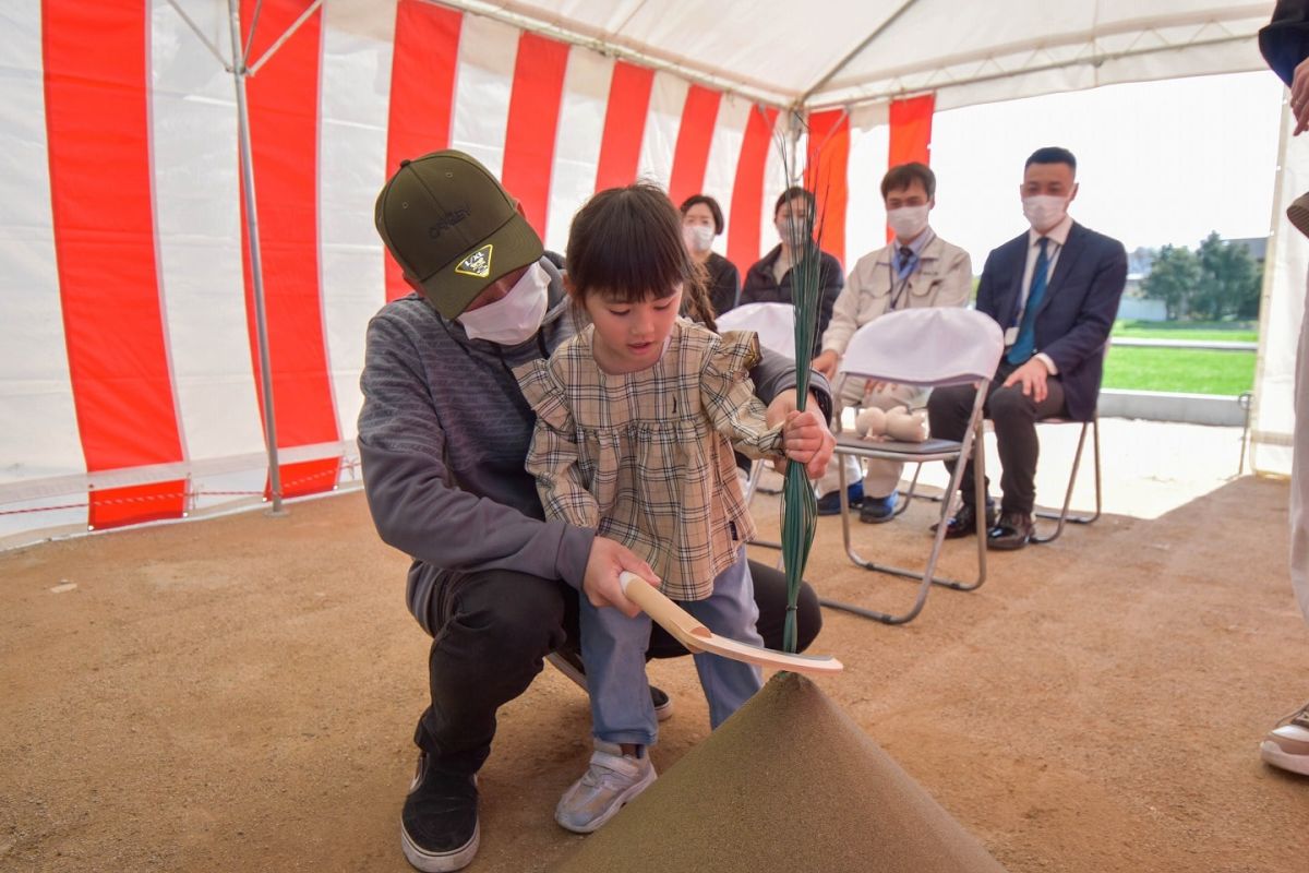 福岡県朝倉郡筑前町04　注文住宅建築現場リポート① ～地鎮祭～